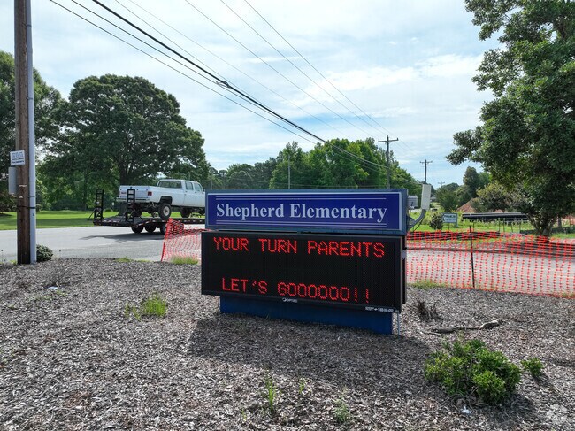 The digital sign at Shepherd Elementary keeps parents updated on all activities.
