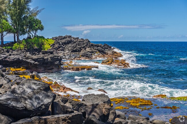 The community stretches from Highway 130 down to the Pacific Ocean, offering residents both inland and oceanfront properties.