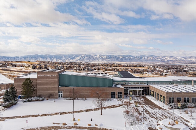 Mountain Vista High School in beautiful Highlands Ranch, CO on a stunning winter day.