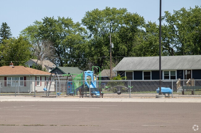 Cooper Elementary School has an active playground in Superior Wisconsin.