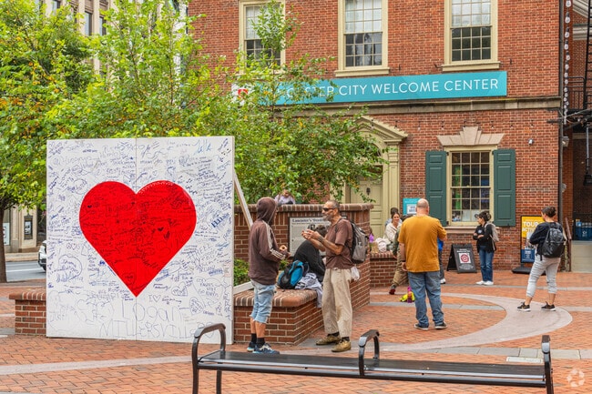 View public art installations in downtown Lancaster, just minutes from Conestoga Woods.