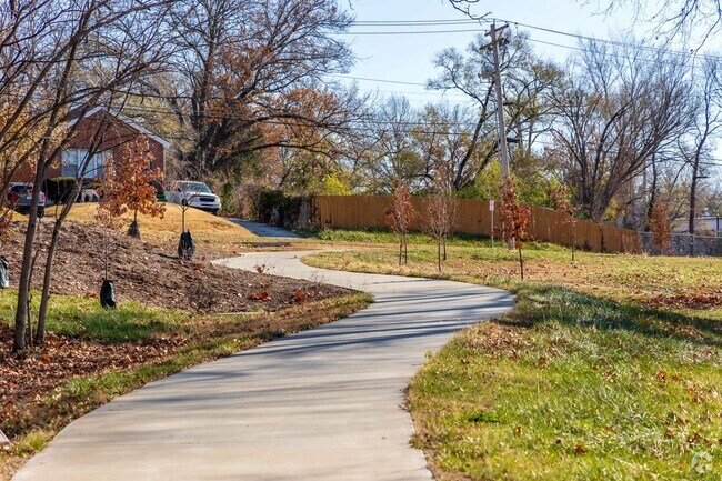 The winding trails at St. Vincent Park are a unique feature in the Uplands Park neighborhood.