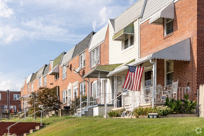 Brick rowhomes are the signature style of Morrell Park.