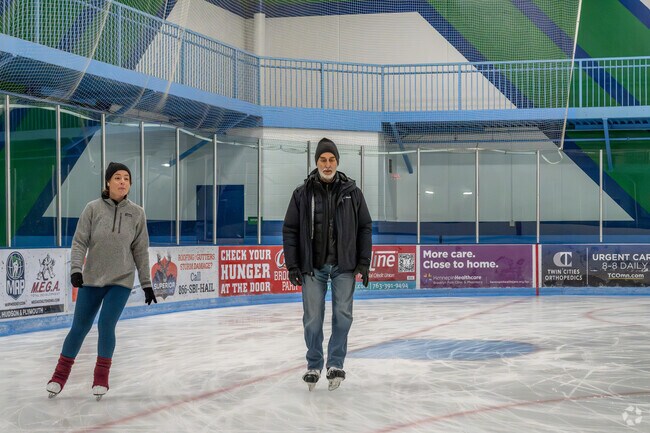 Willowstone residents enjoy ice skating at the Brooklyn Park Community and Activity Center.