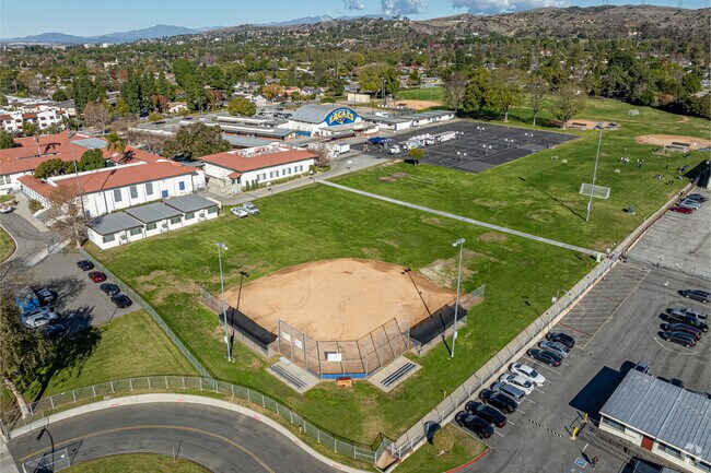The baseball diamond at East Whittier Middle School in Whittier