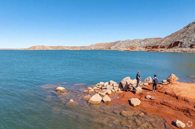 Lake Meredith is about 25 miles from Borger and is one of the largest bodies of water in the Panhandle plains.