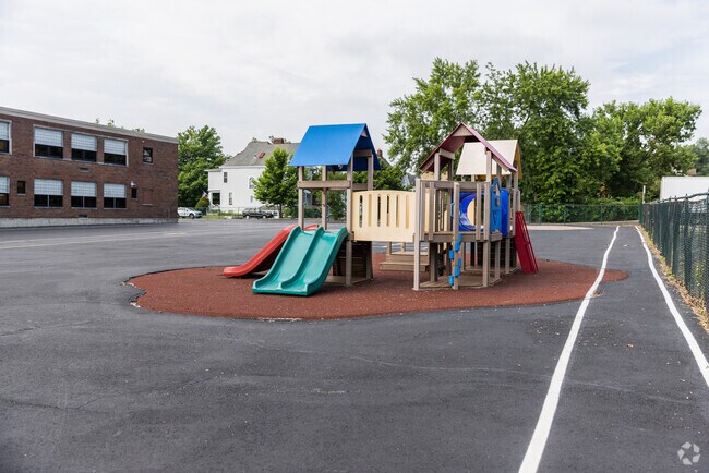 Playground in rear of Sharpsburg Primary School in the Norwood neighborhood.