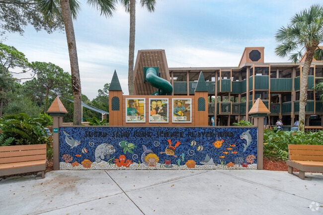 The science playground at Sugar Sand Park provides learning and fun near Boca del Mar.