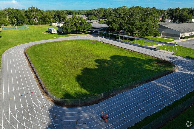 There is a track that runs around the field at Oakcrest Elementary School in Northeast Ocala, FL