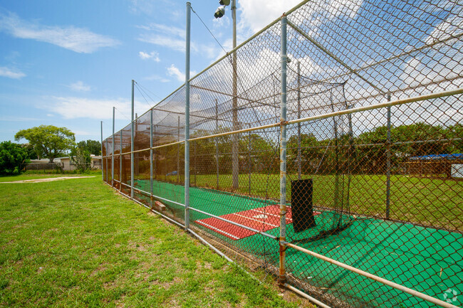 Batting cages are part of the baseball complex at Audubon Elementary School.