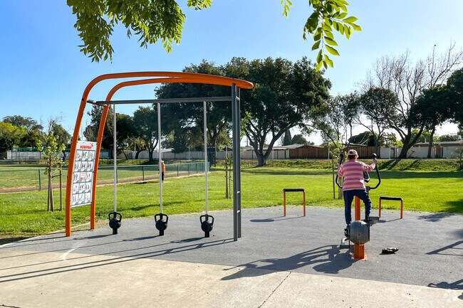 A workout station at Jack Farrell Park in East Palo Alto.neighborhood.