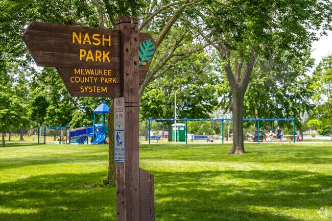 Nash Park ia a great place for families and is shared by the local school.