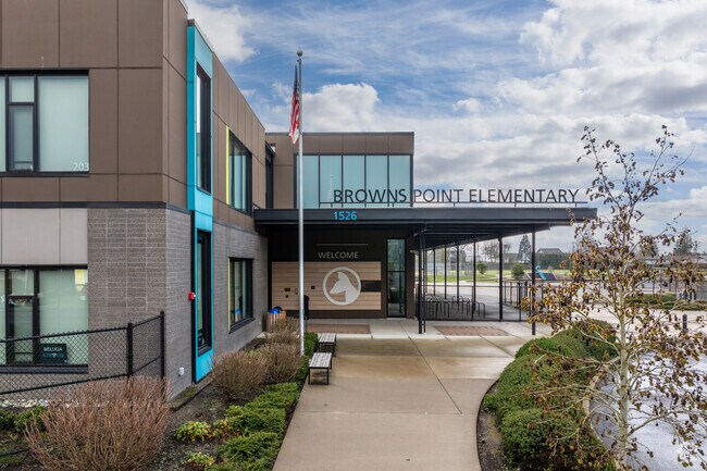 Browns Point Elementary School entrance.