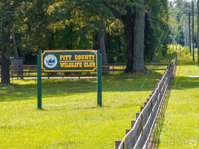 The Pitt County Wildlife Club near Belvoir provides outdoor shooting ranges for sports and recreation.
