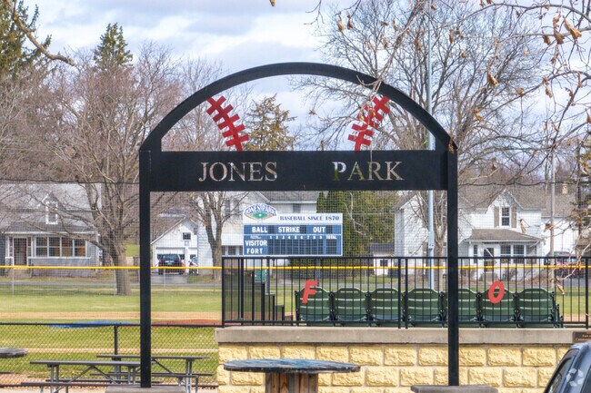 Jones Park has a well-maintained baseball field used by the Fort Atkinson Generals and schools.
