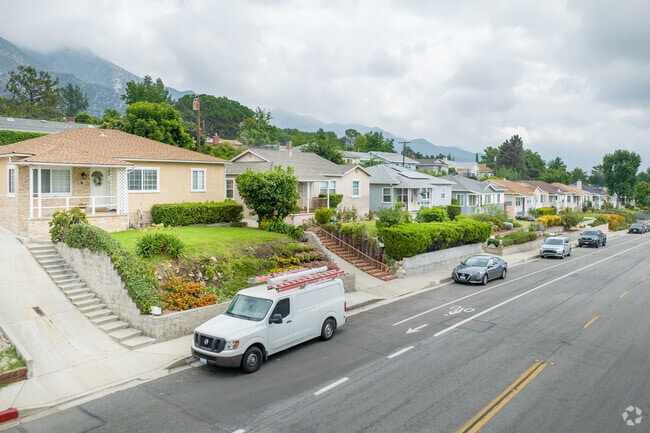 Midcentury ranch homes line the streets of Crescenta Highlands.