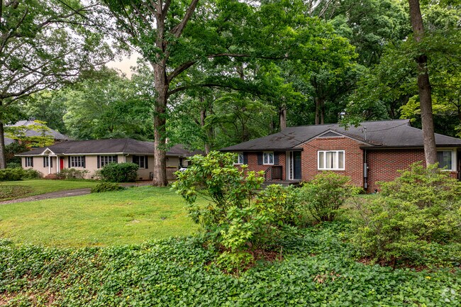 Mid-century ranch styled homes can be had in the Winnona Park Historic District neighborhood.
