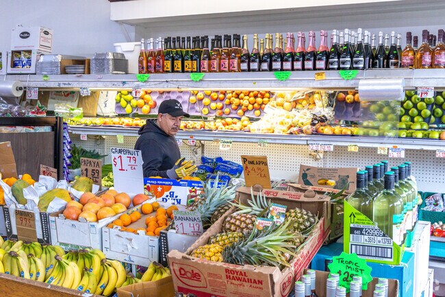 Locals do their grocery shopping at the Santa Fe Market in Point Richmond.