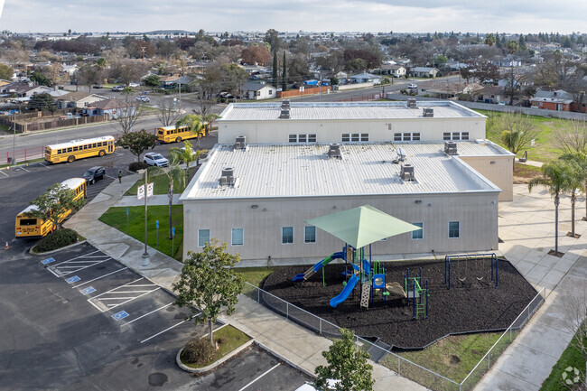 The playground at W.E.B DuBois Academy in Fresno.