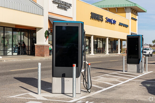 EV charging stations can be found at Tanger Outlet in Gonzales.