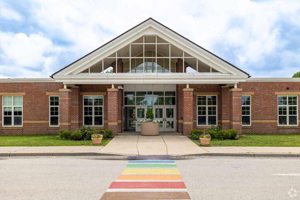 A colorful walkway welcomes you to Deer Hill School in Cohasset.
