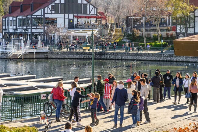 The Village in Lake Arrowhead is the main draw to the city with its lakeside shopping.