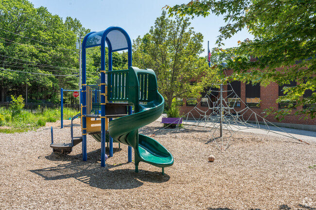 Playground equipment at the Peaks Island School.