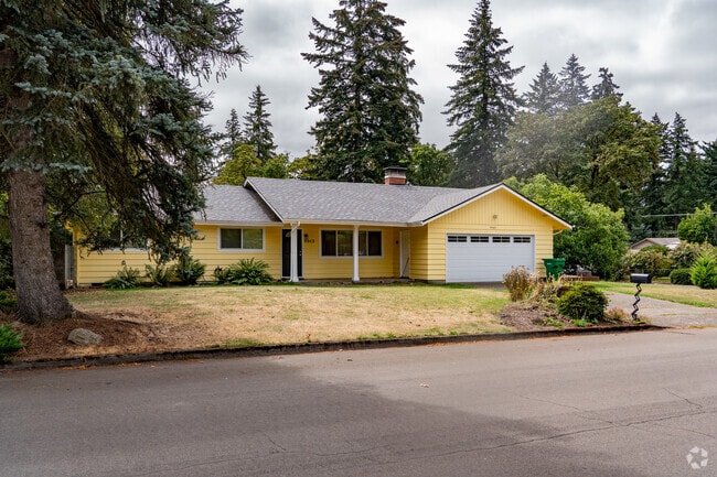 Colorful homes line the streets of the Ellsworth Springs neighborhood.