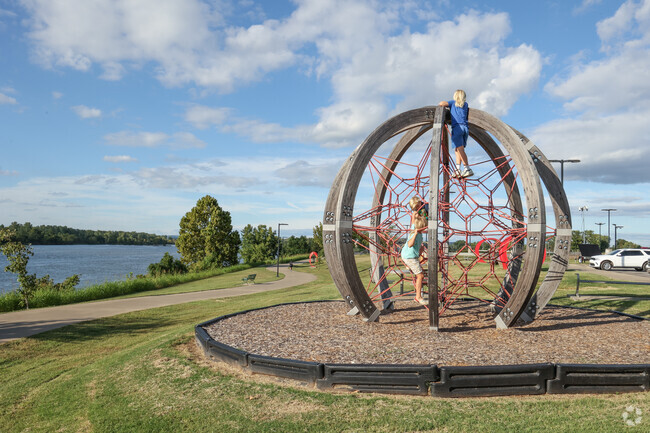 Visit the River Park in Fort Smith near Remy for spectacular views and playgrounds for the kids.