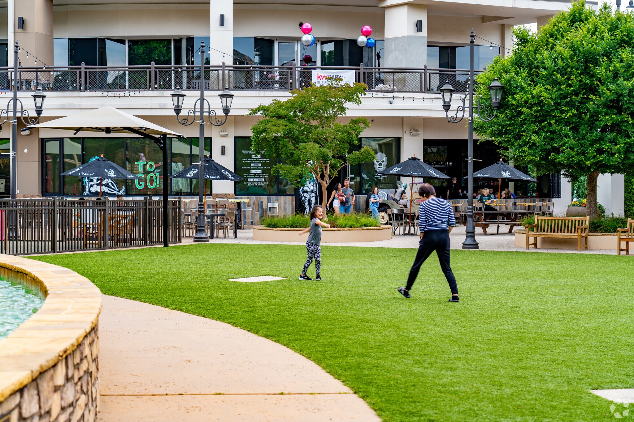 Waverly Place features a lively outdoor plaza for MacGregor residents.