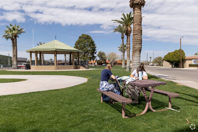 Central Park on Eloy's Main Street is a quiet place to study and relax.
