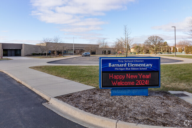 Barnard Elementary School signage.