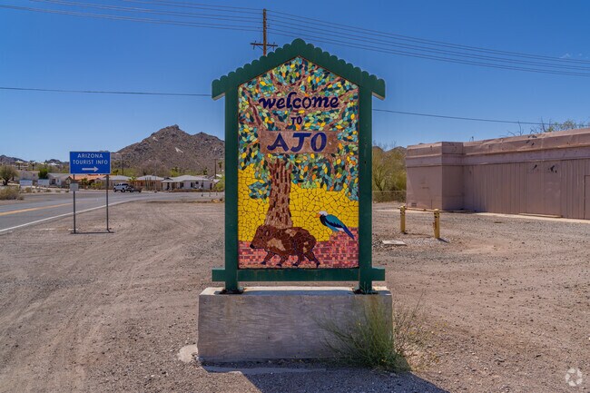Ajo's welcome sign sets the tone for a creative town known for its artistic spirit and neighborly feel.
