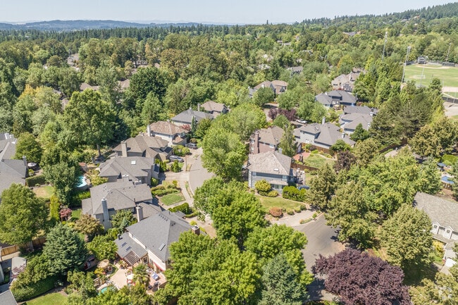 An Aerial View of a Residential Area in  Westlake Neighborhood in Lake Oswego.