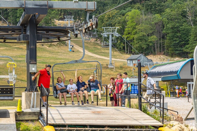 Take the chair lift up the Massanutten Peak, a well known hiking area near Reherd Acres.