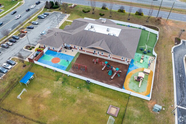 An aerial view of Skipwith Academy.
