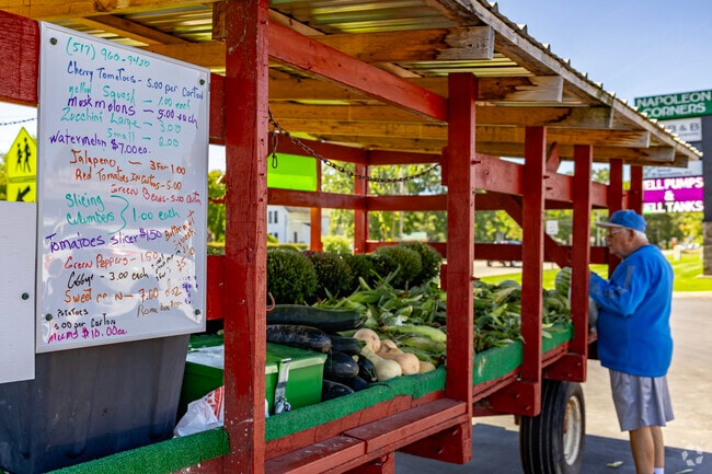 Farm stands throughout Napoleon offer produce closer to home than the nearest grocery store.