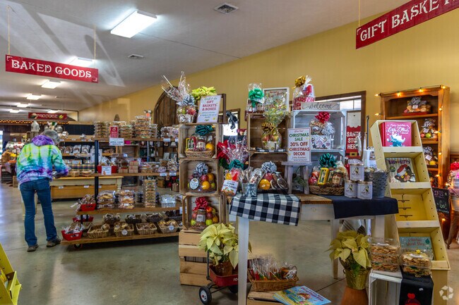 Stop by Flinchbaugh's Farm Market in Hallam for festive gift baskets and tasty treats.