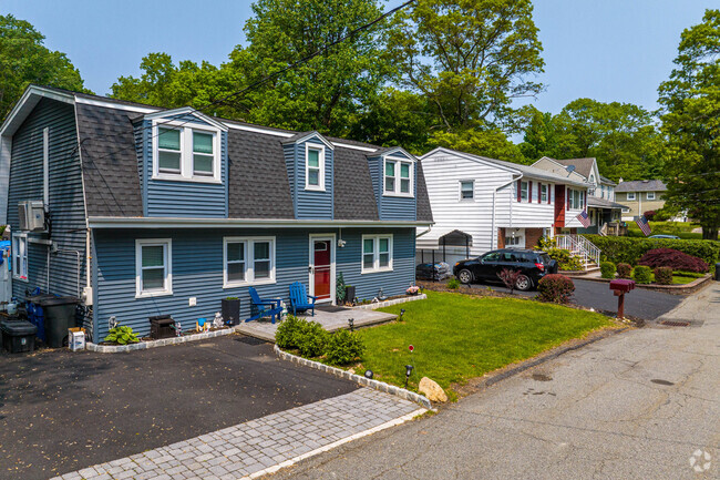 Colorful homes in neighborhood in Hopatcong.