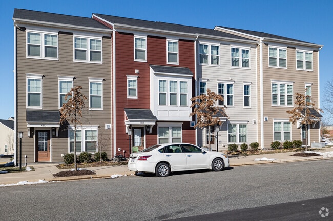 Modern Colonial influenced townhomes are plentiful for growing families in Hollymead.