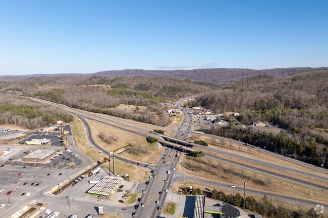 There are three Ft Payne exits off of I-59, and many businesses nearby.
