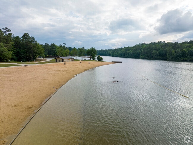 Restrooms are available for beachgoers at Oak Mountain State Park in Pelham.