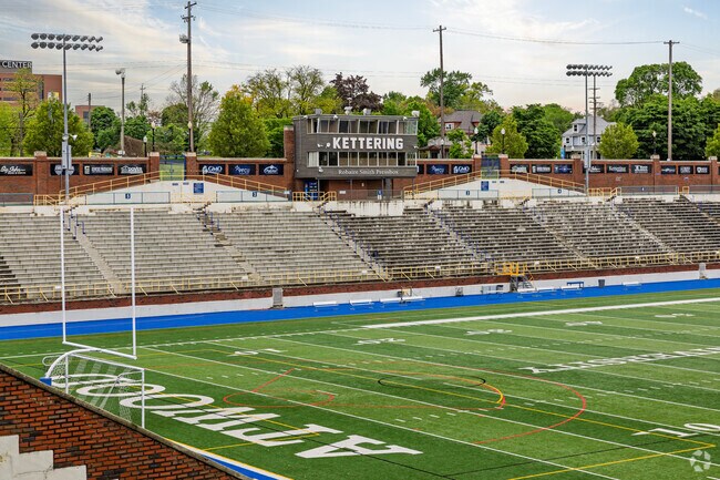 Atwood Stadium in the south of Merill is home to regular Kettering University student games.