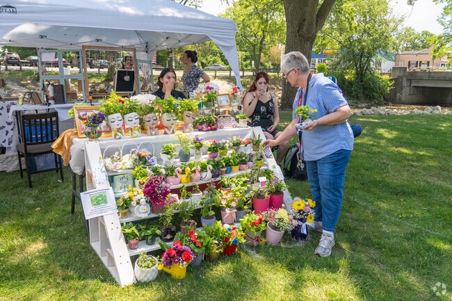 Floral & plant arrangements are popular at N. Aurora's Creativity at the Crossroads art fair.