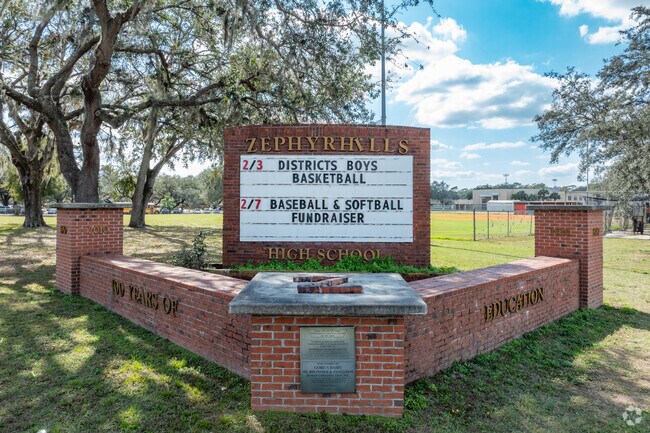 Zephyrhills High School was established in 1910 and earns a B- rating on Niche.com.