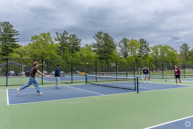 Liberty Field & Playground in Boxborough, MA is a popular stop for residents with it's new pickleball and tennis courts and wide open fields.