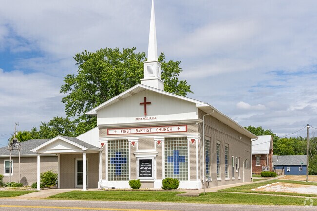 Saint Bernice has one Church on the main strip of town across from the post office.