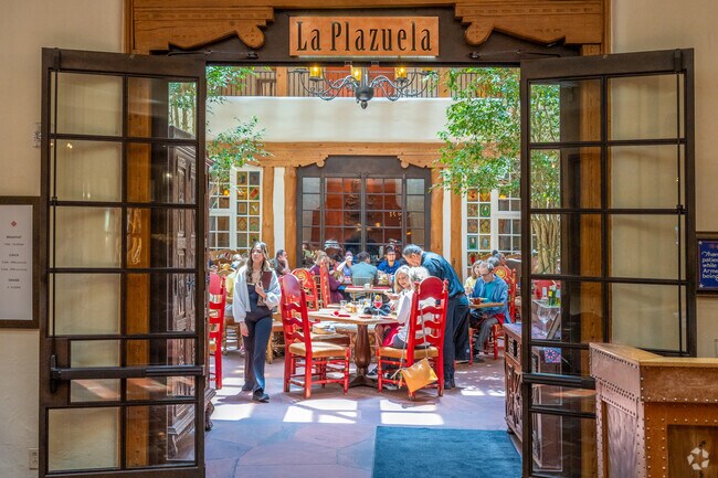 La Plazuela offers delicious New Mexican cuisine in a beautiful patio filled with natural light.