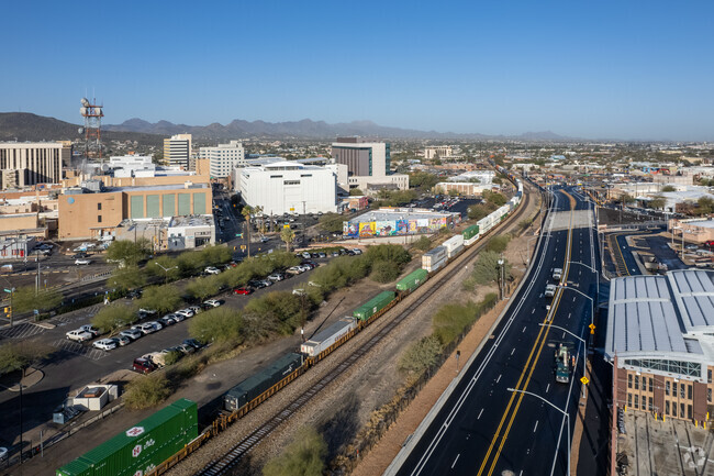 Train Running Through Downtown Tucson
