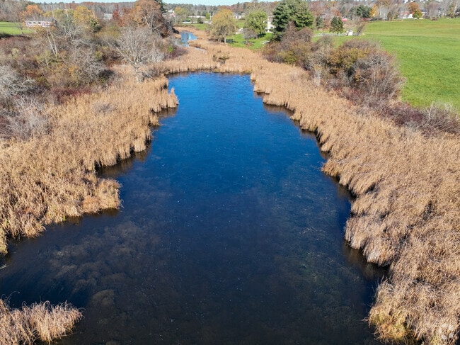 Creeks meander through the community in East Eliot.